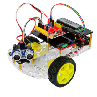 超声波3代遥控测距避障车 适用arduino 两驱智能车机器人套件