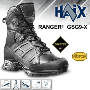 德国汉克斯HAIX GSG9 游骑兵高筒作战靴战术靴户外靴防水男战靴