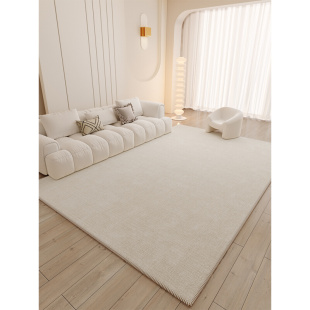 白色地毯客厅轻奢高级感奶油风简约家用沙发免洗可擦纯色卧室地垫