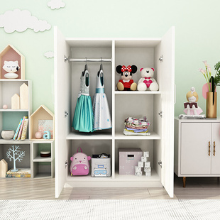 2开门板式 衣橱简约现代经济型 实木质矮衣柜儿童小孩小型简易组装