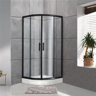 家用淋浴房弧形简易洗澡间卫生间干湿分离隔断整体浴室钢化玻璃门