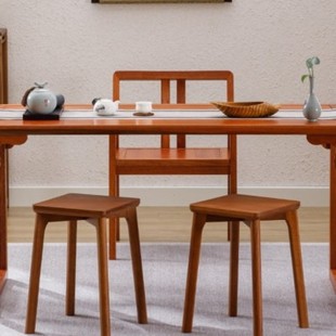 茶桌椅组合办公室实木茶台现代简约茶几套装 一体家用喝茶桌 新中式
