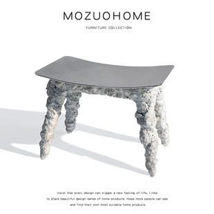 设计师矮凳家用客厅卧室艺术ins换鞋 凳 MOZUO墨佐现代简约创意个性