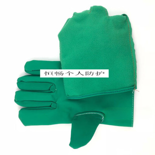 防油手套防水帆布手套耐油耐磨加绒加厚工业机械劳保布手套蓝色5