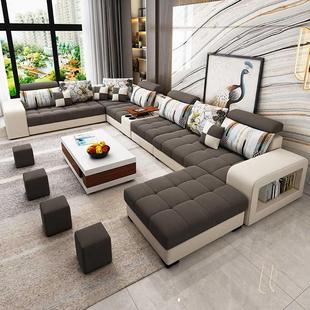 2024年新款 猫爪科技布沙发客厅简约现代大小户型转角布艺沙发组合