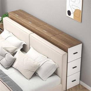新款 实木夹缝床边柜床头柜床尾窄柜缝隙柜长条榻榻米储物柜置物架