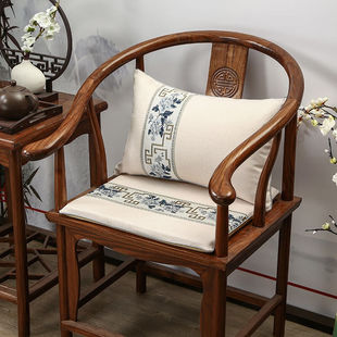 涵宜新中式 红木椅子坐垫茶椅实木家具沙发太师椅圈椅茶桌椅垫餐椅