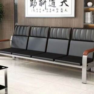 新款 办公沙发茶几组合简约现代会客商务三人位办公室沙发机场排椅