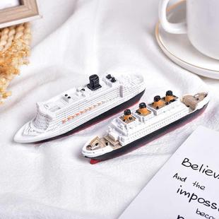 泰坦尼克号新款 模型地中海树脂船多层邮轮景观船造型家居创意摆件