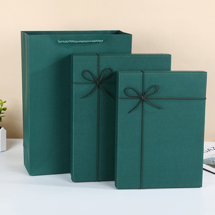 墨绿色礼品盒简约包装 盒生日盒子情人节礼盒定制 礼物盒空盒男生款