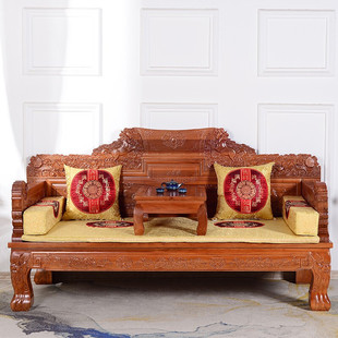 罗汉床全实木新中式 北方榆木明清仿古美人榻禅意沙发床客厅
