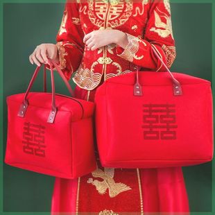 装 红包结婚专用手提包喜字袋布袋红色帆布包包收彩礼礼金婚礼喜包