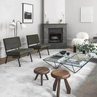 北欧loft铁艺茶几钢化玻璃 设计师ins创意方几客厅沙发桌简约现代