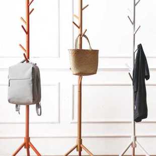 单杆式 衣架 榉木衣帽架挂衣架落地实木卧室简约现代北欧风格