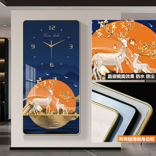 现代钟表挂钟玄关客厅家用时尚 新款 餐厅装 饰画轻奢静音时钟表挂墙