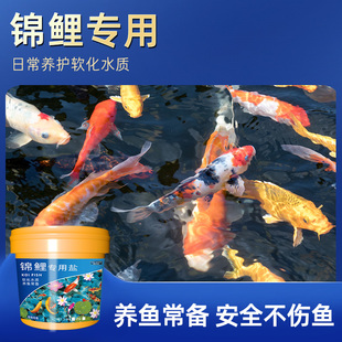 锦鲤鱼缸专用盐鱼盐净水盐观赏鱼冷水鱼池清洁净化剂池塘
