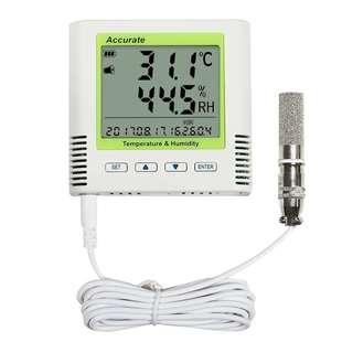 高温防水探头温湿度记录仪数显连续自动数据工业烘房烤箱温湿度计