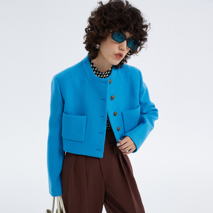 外套 羊毛立领酷感短款 22秋冬新品 N·MORE设计师品牌 新品