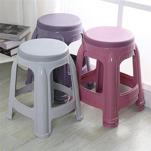 加厚塑料凳子家用板凳方凳高凳圆凳客厅餐桌塑胶椅经济型胶凳椅子