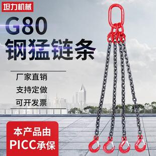 起重链条吊索具吊钩吊环行车吊车G80锰钢链条组合吊索具吊装 工具