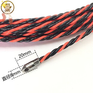 速发靐电工穿线器拉线神器暗装 串线串电线工具带滚轮头钢丝通管器