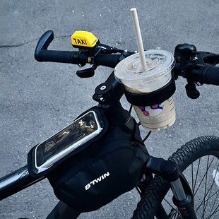 自行车水杯架电动车单车车把咖啡杯托架配件奶茶架固定杯架水壶