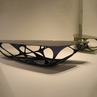 北欧设计师异形镂空三角茶几现代简约样板房客厅创意玻璃钢茶几