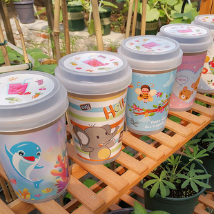 卡通果杯图案蔬菜花卉园艺种子diy创意儿童盆栽种植植物水培栽培