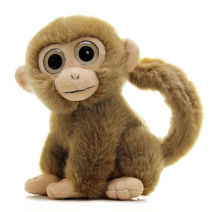 仿真可爱小猴子毛绒玩具金丝猴公仔大眼猴玩偶摆件布娃娃儿童礼物
