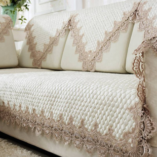 蕾丝全盖沙发垫防滑坐垫套 通用欧式 简约现代布艺沙发垫 新款 四季