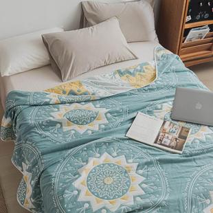 纯棉六层纱布毛巾被夏季 办公室午睡小毯子沙发薄盖毯空调被子毛毯