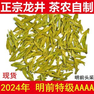 杭州正宗43号龙井茶2024年新茶明前特级豆香珍品龙井头采AAAA250g