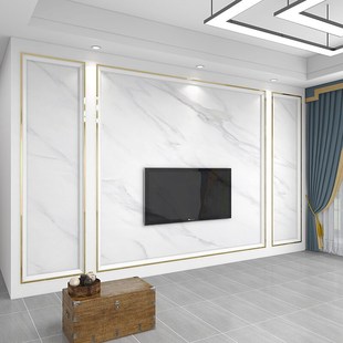 简约电视背景墙壁纸2021年新款 客厅影视墙壁画现代仿大理石纹墙布