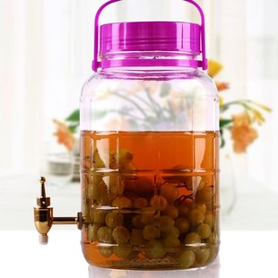 30斤大号加厚带龙头咸菜50斤灌酒泡酒玻璃瓶酒桶透明水果瓶子家