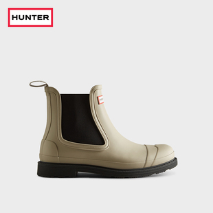 Hunter雨鞋 男鞋 防水防滑通勤中跟厚底切尔西雨靴水鞋 晴雨两穿短靴