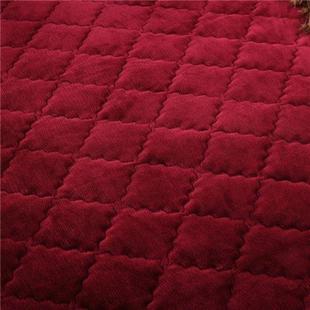 酒红色加棉加厚床头罩1.5m1.8m床头套靠背套防尘罩保护套软包布艺