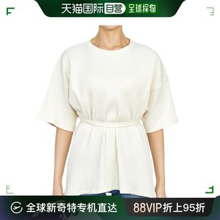 韩国直邮 缠绕风格 女款 短袖 WHITE OFF BASHTRIB000 长款 T恤