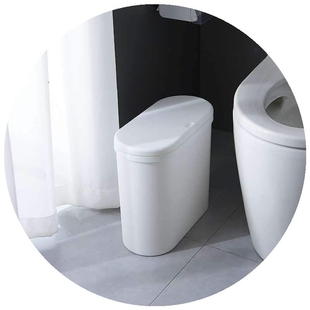 厕所马桶纸篓卫生间垃圾桶防水防臭带盖创意时尚 洗手间圾垃桶轻奢