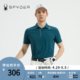 23ES449M 新品 golf系列 SPYDER TRAINING蜘蛛男子商务撞色POLO衫