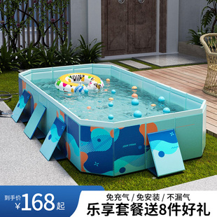 游泳池儿童家用婴儿水池折叠户外大型帆布室外院子支架泳池免充气