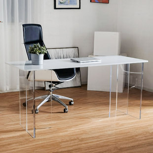 定制亚克力桌腿定制透明桌脚餐桌支架茶几岩板支撑腿T型悬浮桌角