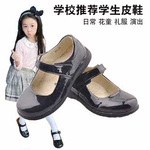 女童皮鞋 公主鞋 单鞋 演出儿童黑色小皮鞋 新款 女软底白色英伦风 四季