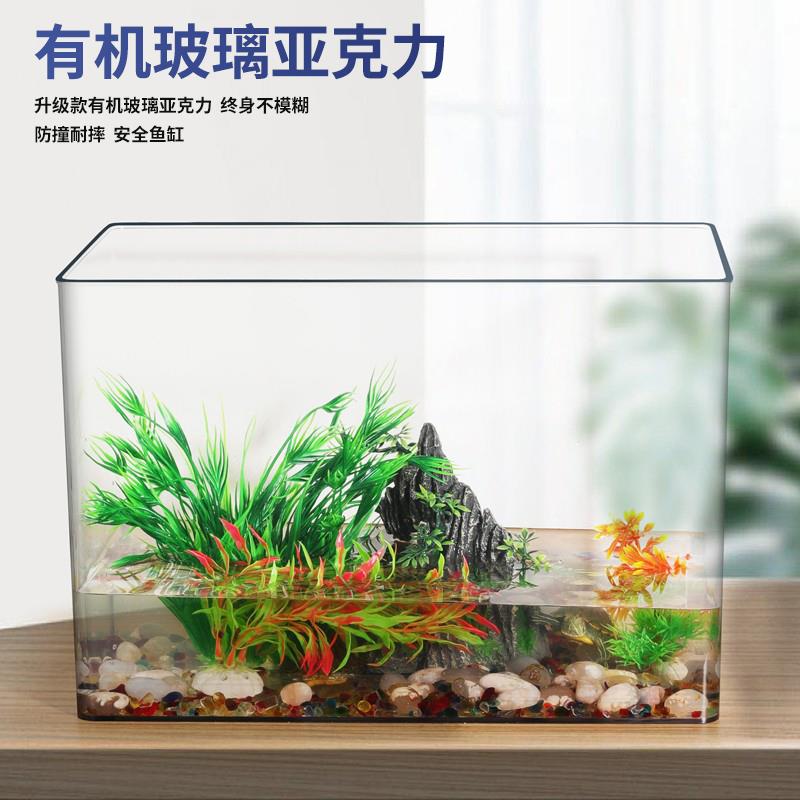 乌龟缸家用客厅饲养箱养巴西龟亚克力透明生态缸鱼缸超白造景水草