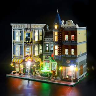 灯饰不含积木 适用LEGO乐高10255街景建筑中心集会广场LED灯光组