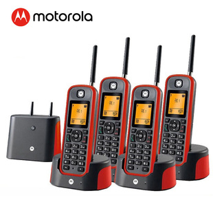 办公家用别墅专用中文无线座机 远距离数字无绳电话 Motorola 摩托罗拉 子母电话机O201C