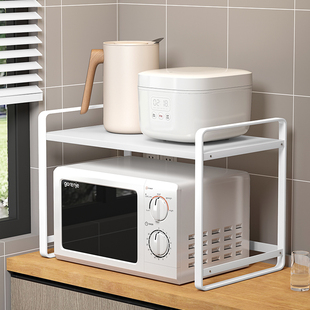 电饭锅支架收纳多功能双层架子层架置物台面家用烤箱微波炉置物架