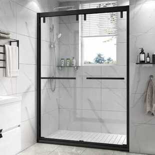促销 定制简易淋浴房一字型卫生间隔断干湿分离浴室玻璃屏风厕所推