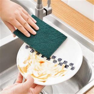 百洁布家用洗碗布厨房金刚砂海绵擦清洁抹布含砂加厚拉丝刷锅神器