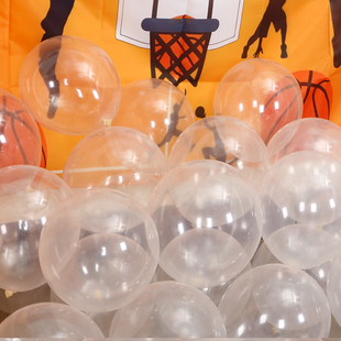 5寸10寸12寸18寸透明气球汽球生日场景布置派对装 饰加厚乳胶气球