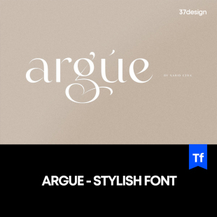 女性优雅衬线英文字体品牌logo标识排版 版 Argue 字体安装 下载 式